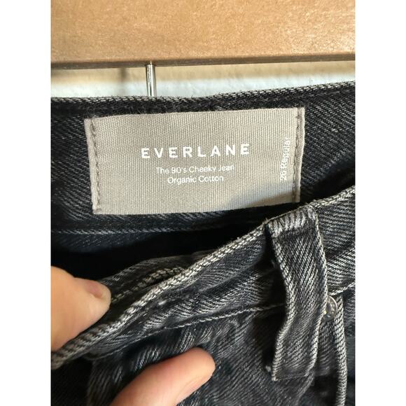 Everlane 90s Cheeky Straight‎ Jeans Organic Cotton Black Women’s Size 26 - Picture 8 of 9